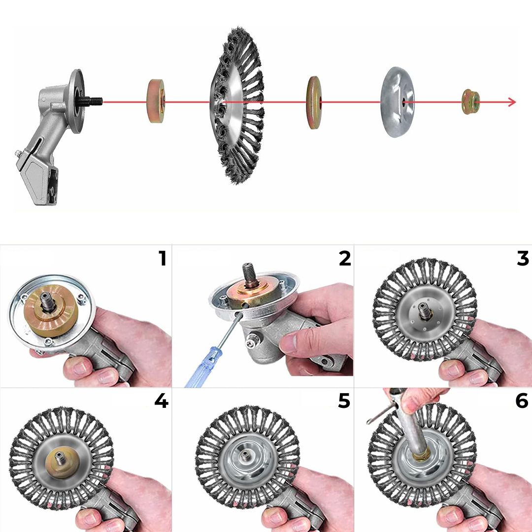 BROSSE DE DÉSHERBAGE EN ACIER (FINE)