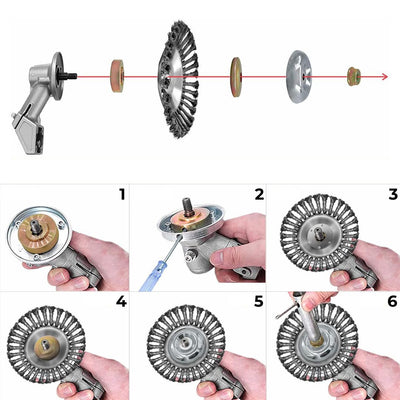 BROSSE DE DÉSHERBAGE EN ACIER (FINE)